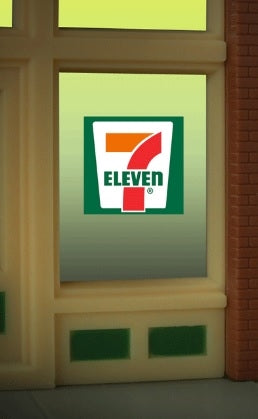 Miller Engineering 8910 HO/O 7-Eleven Convenience Store Animated Window Sign