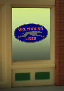Miller Engineering 8950 HO/O Greyhound Flashing Neon Window Sign