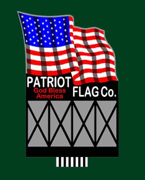 Miller Engineering 9481 HO/O Large Patriot Flag Billboard