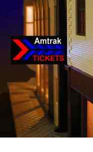 Miller Engineering 64811 HO/O Animated Wall Sign Amtrak "Tickets" Left Large