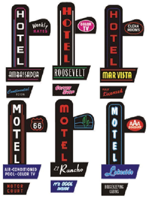 Miller Engineering 68821-L N/HO Medium LH Neon-Like Vertical Hotel/Motel Sign