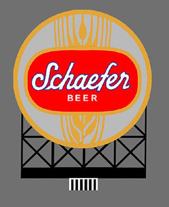 Miller Engineering 441302 HO/N Schaefer Beer Animated Neon Billboard Small