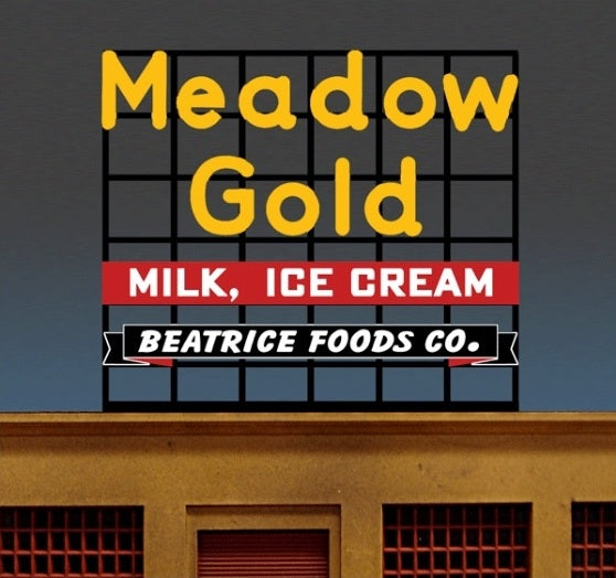 Miller Engineering 441952 HO/N Meadow Gold Animated Rooftop Billboard
