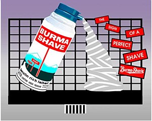 Miller Engineering 881351 O/HO Burma Shave Animated Neon Billboard Large