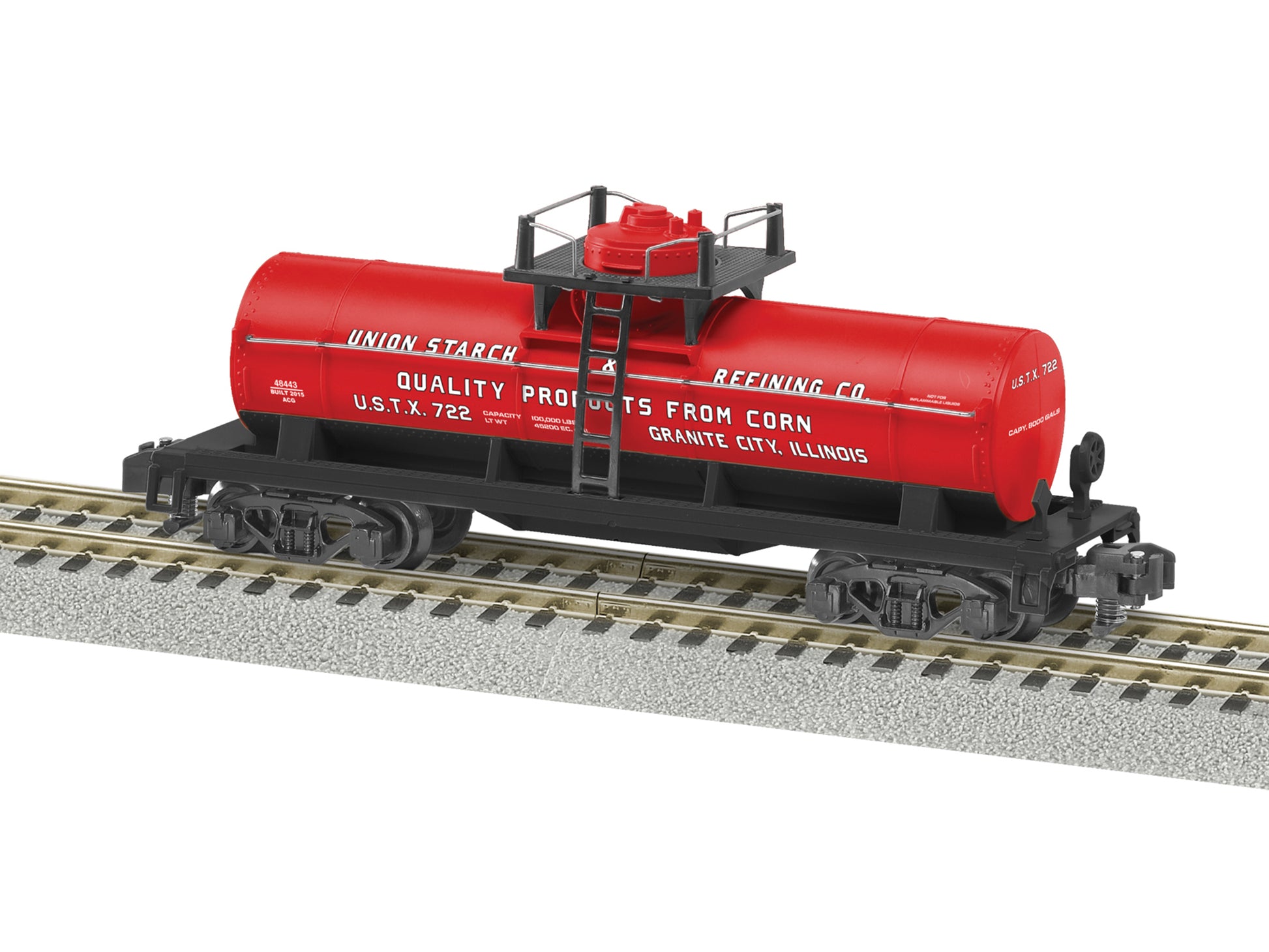 American Flyer 6-48443 S Gauge Union Starch Single Dome Tank Car #722
