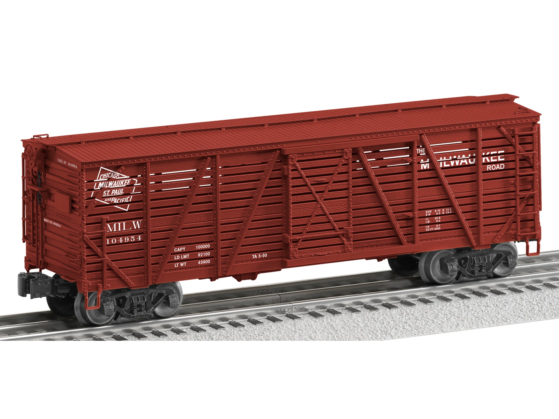 Lionel 6-82314 O Gauge Milwaukee Road ACF 40-Ton Stock Car #104954