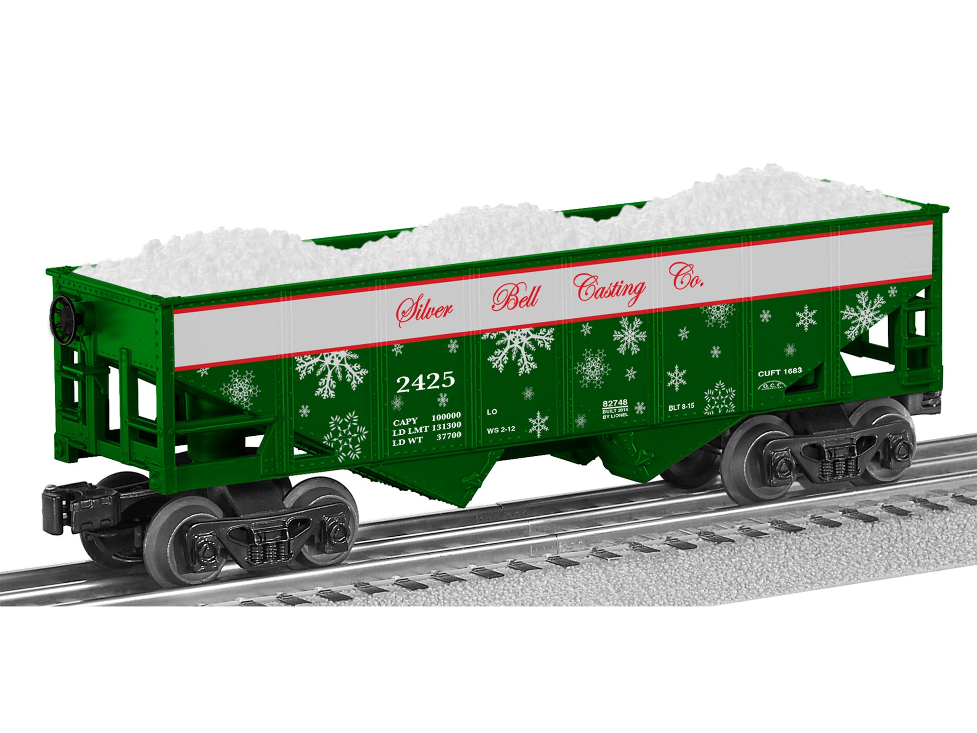 Lionel 6-82748 O Silver Bell Casting Co. 2-Bay Steel Hopper w/Load #2425