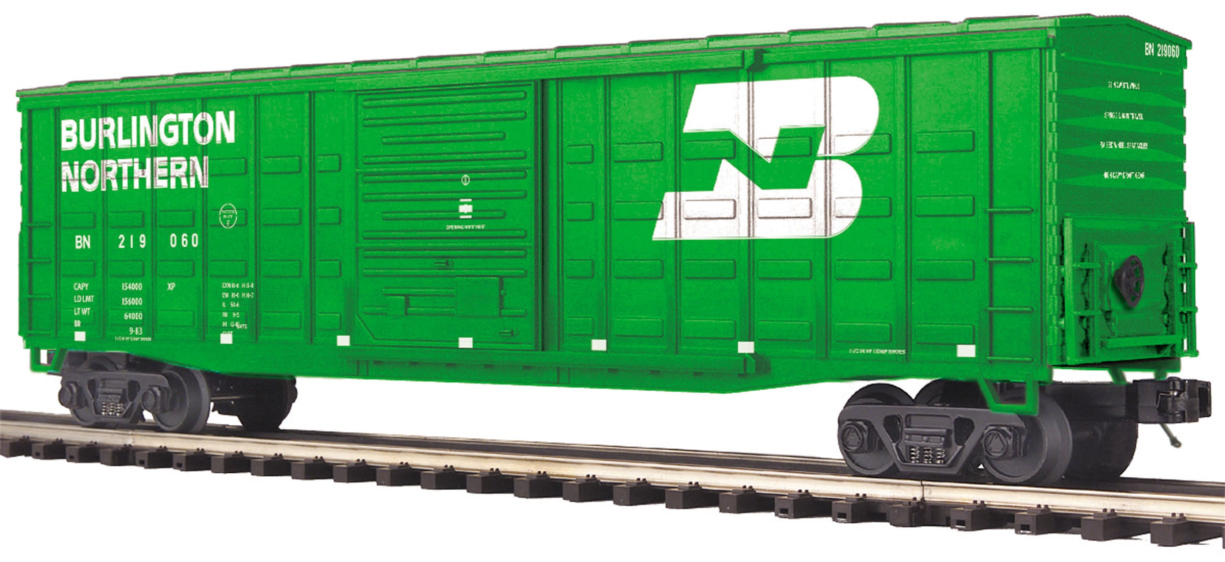 MTH 20-93664 O Burlington Northern 50' Waffle Box Car – Trainz