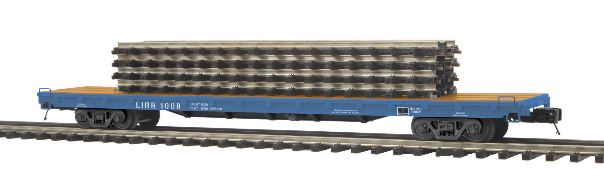 MTH 20-95146 O Long Island 60' Flat Car with 4 ScaleTrax 10