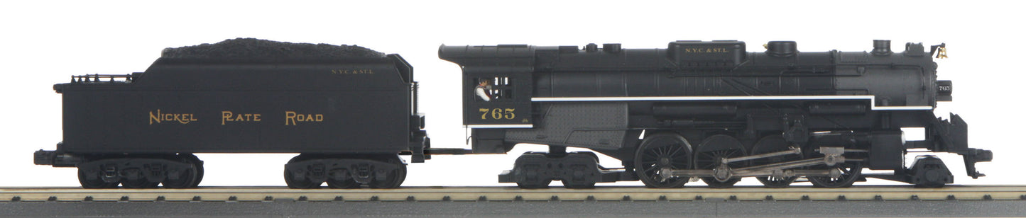 MTH 30-1629-1 O Nickel Plate Road 2-8-4 Imperial Berkshire Steam Engine #765