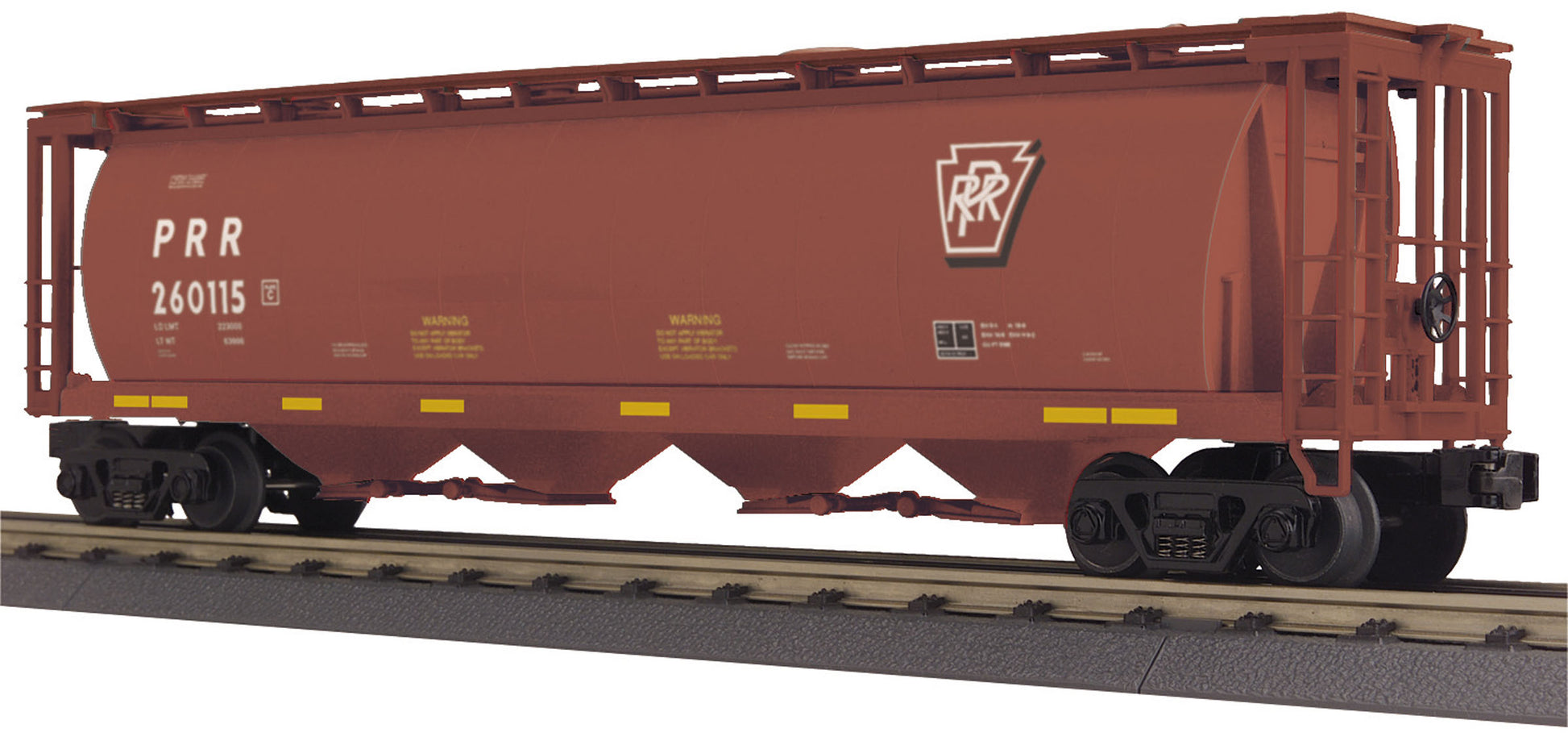 MTH 30-75522 O Pennsylvania RailKing 4-Bay Cylindrical Hopper Car #260115