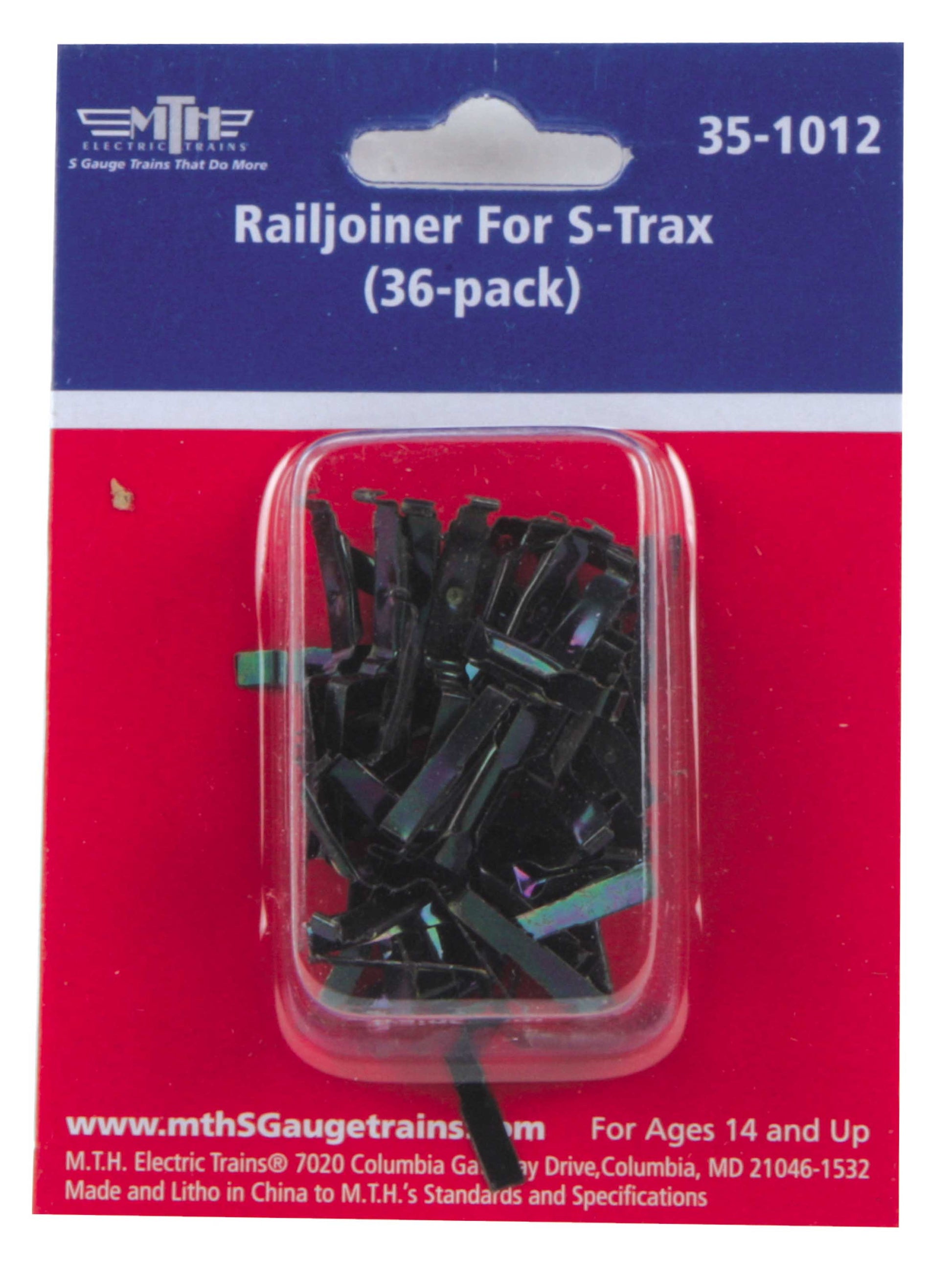 MTH 35-1012 S Railjoiner for STrax (Pack of 36)