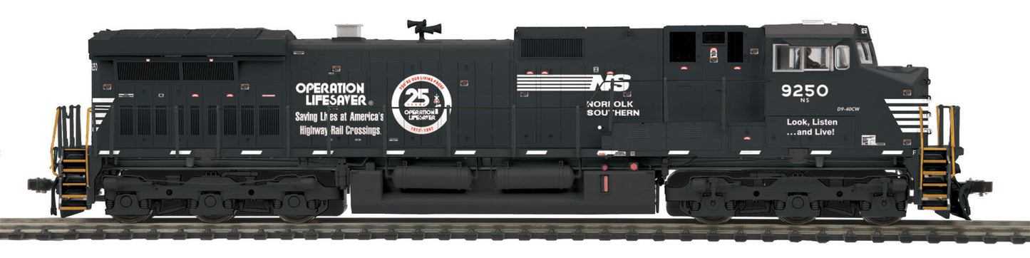 MTH 80-2297-1 HO Norfolk Southern Dash-9 Diesel Locomotive w/ P-S 3.0 #9250