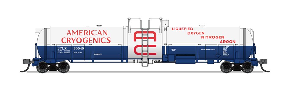 Broadway Limited 3831 N American Cryogenics Cryogenic Tank Car #80040