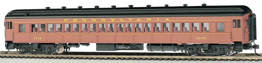 Bachmann 13707 HO PRR Postwar Tuscan Red 72' Heavyweight Coach Car #4536