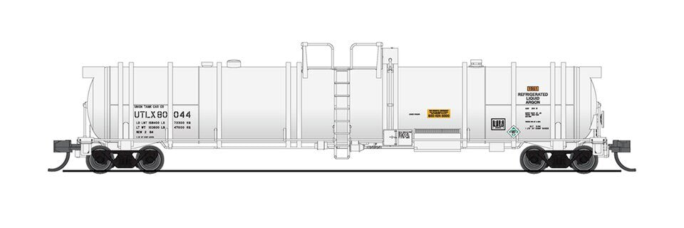 Broadway Limited 3834 N UTLX White Cryogenic Tank Car #80044