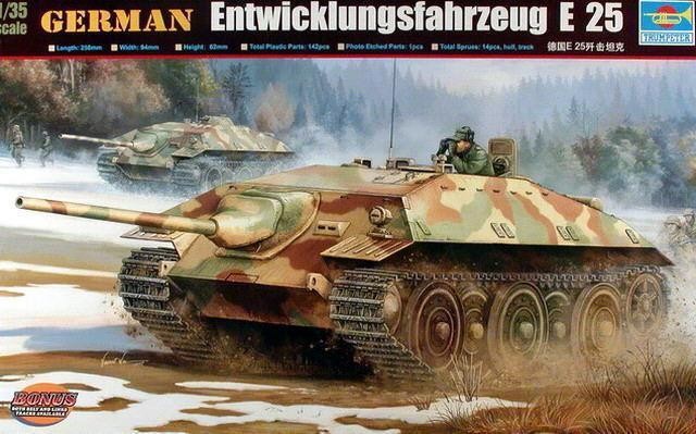 Trumpeter 00383 1:35 German E25 Destroyer Military Tank Model Kit