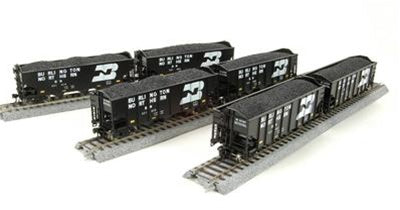 Broadway Limited 1613 HO Burlington Northern H2a 3-Bay Hopper, AssembLed (6)