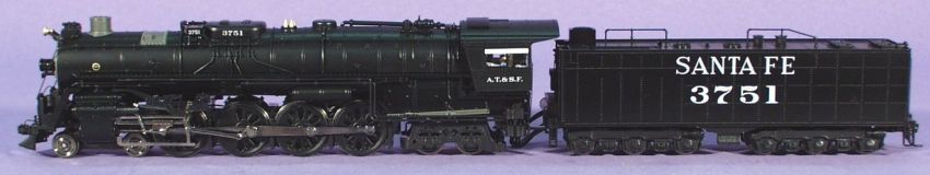 Broadway Limited 5158 HO ATSF 4-8-4 Steam Locomotive and Tender #3751
