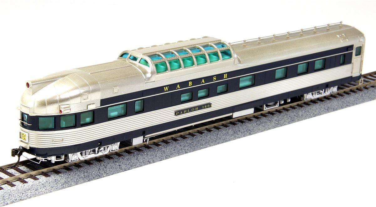 Broadway Limited 1154 HO Wabash Budd Dome-Observation Wabash Bluebird #1601