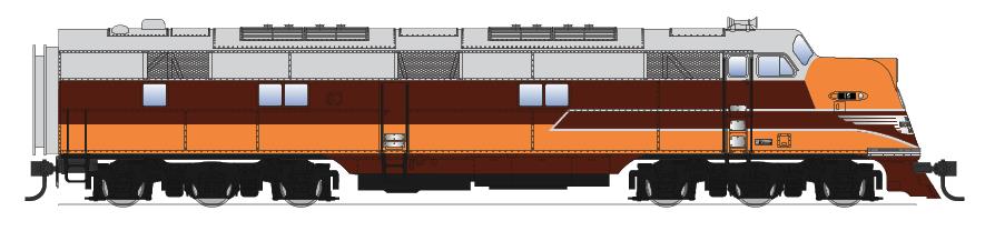 Broadway Limited 3308 N Milwaukee Road EMD E6A Dual Headlight #15B