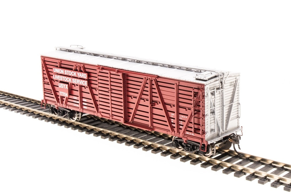 Broadway Limited 4118 HO Union Stock Yards PRR K7 Stock Car with Cattle Sounds