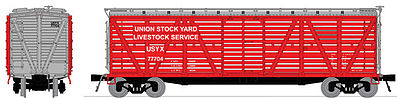 Broadway Limited 4124 HO Union Stock Yards PRR K7 Stock Car with Hog Sounds