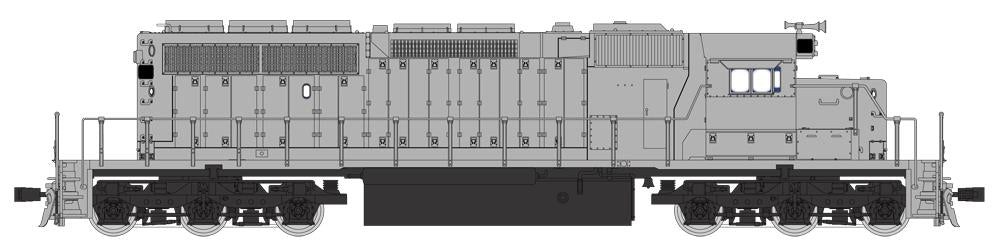 Broadway Limited 4225 HO Undecorated EMD SD40-2 Low-Nose with Sound & DCC