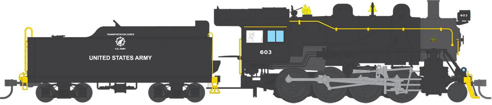 Broadway Limited 4325 HO US Army 2-8-0 Consolidation Paragon3™ #603