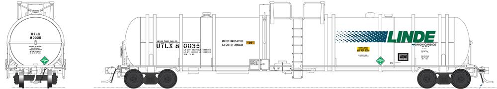Broadway Limited 6111 HO Linde High-Capacity Cryogenic Tank Car Ready to Run