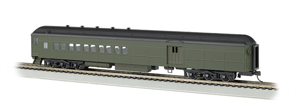 Bachmann 13608 HO Unlettered Pullman Green 72' Heavyweight Combine Car