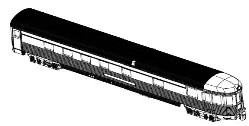 Bachmann 14553 N Baltimore & Ohio 85' Observation Car with Lighted Interior
