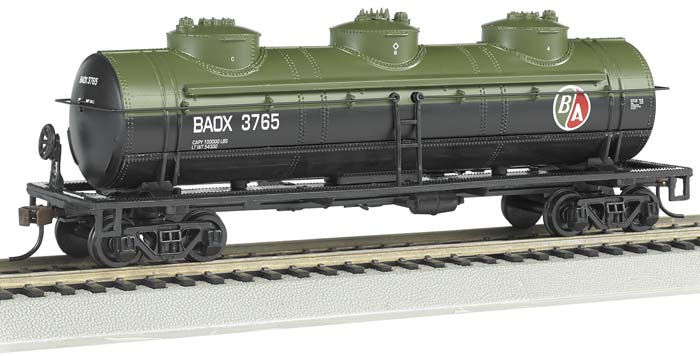 Bachmann 17146 HO British American Oil BAOX 40' 3-Dome Tank Car #3765