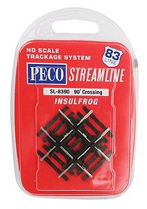 Peco SL-8390 HO Code 83 Insulfrog 90 Degree Crossing