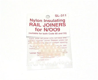 Peco SL-311 N/OO-9 Scale Plastic Insulated Code 55/80 Rail Joiners (Pack of 12)