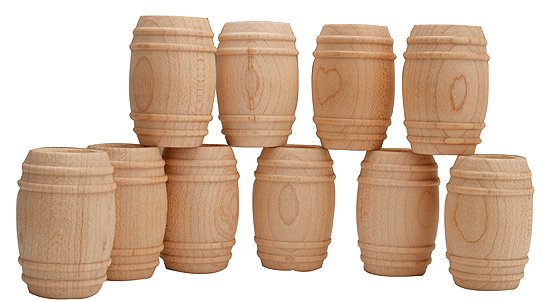 John Rendall 8703 G Scale Wooden Barrels (10)
