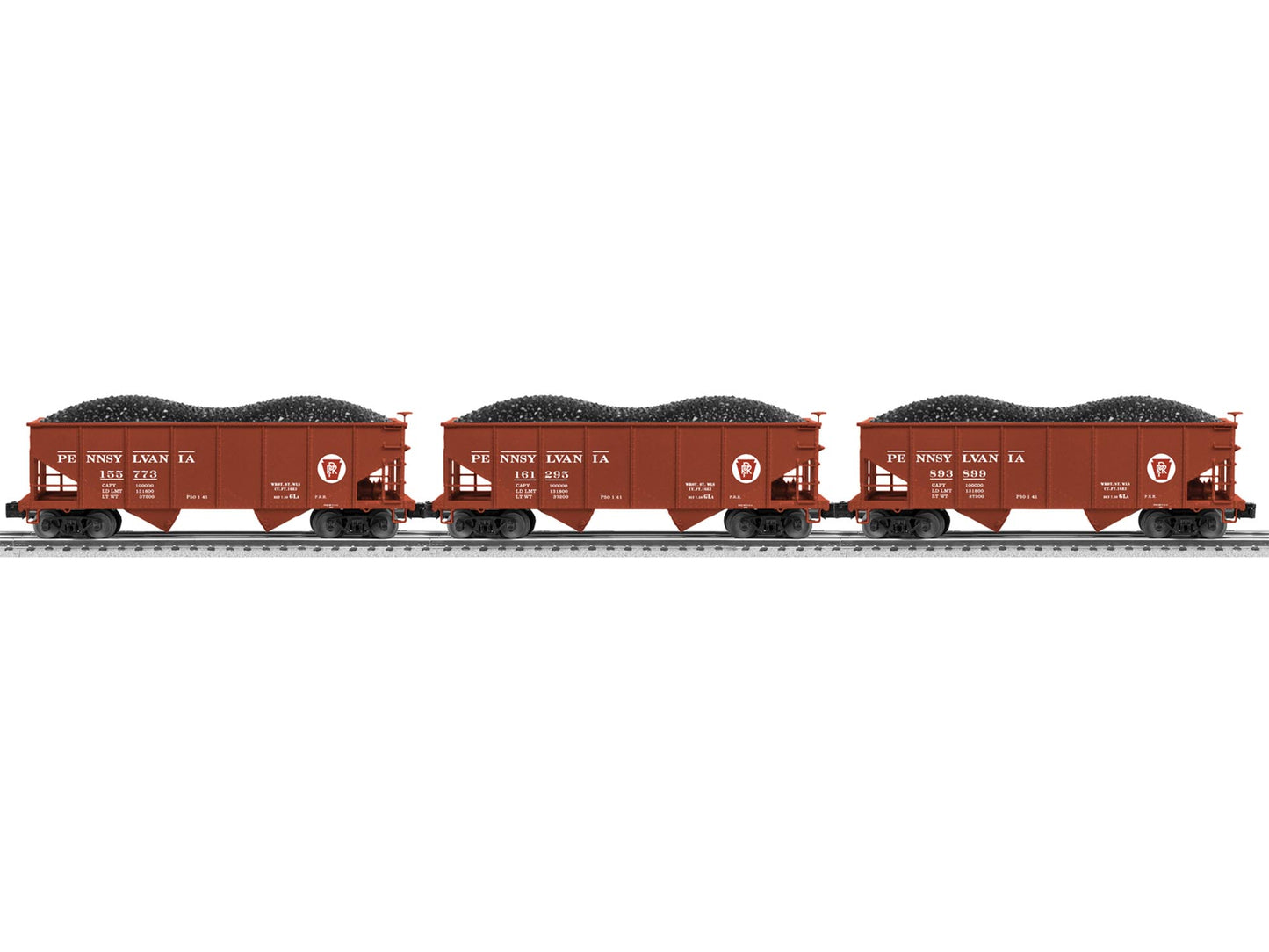 Lionel 6-82611 O Gauge Pennsylvania Railroad PRR Class Gla 2-Bay Hopper Car (3)