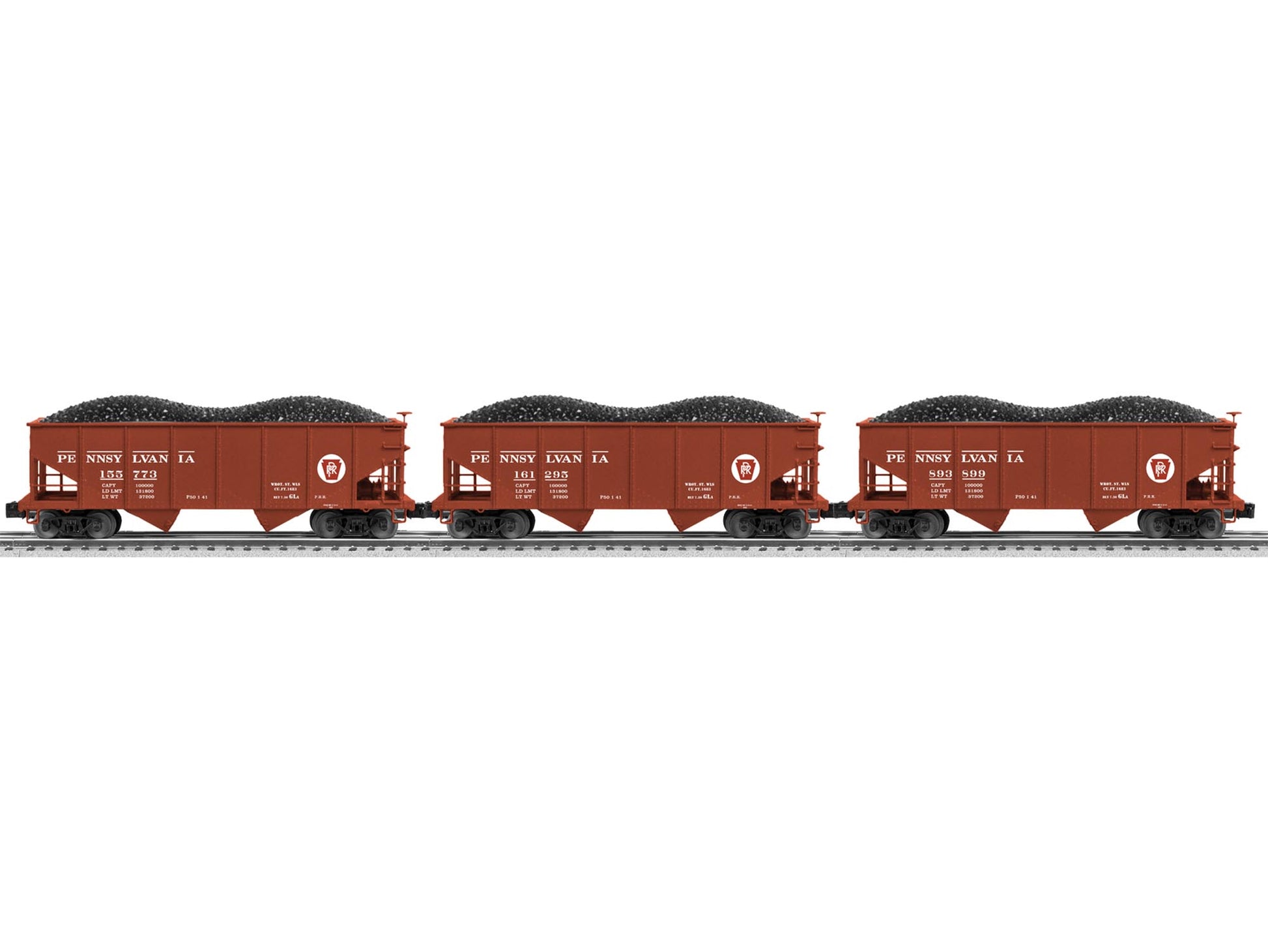 Lionel 6-82611 O Gauge Pennsylvania Railroad PRR Class Gla 2-Bay Hopper Car (3)