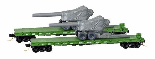 Micro-Trains 04400072 N BN 50' Straight-Side Flatcar w/Covered Tank Load #602658