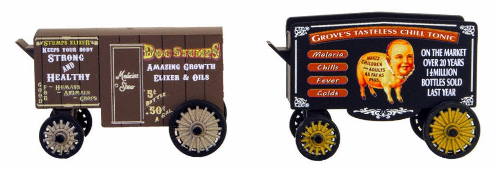 Micro-Trains 47000209 N Grove's Tonic & Doc Stumps Vintage Wagon Kit (Set of 2)