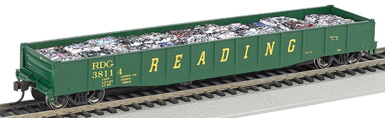 Bachmann 71906 HO Reading 50' 6" Drop End Gondola with Crushed Cars Load #38114
