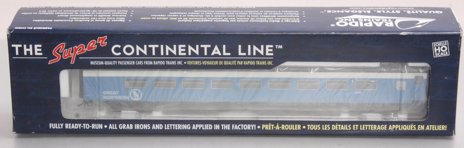 Rapido 100215 HO Scale Great Northern Leg-Rest Coach Passenger Car #1076