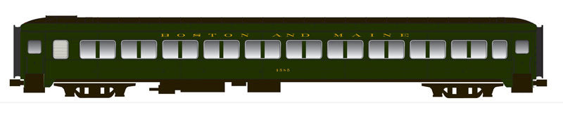 Rapido Trains 109042 HO Boston & Maine PS Osgood-Bradley 10-Window Coach #4585