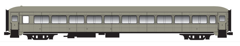 Rapido Trains 109062 HO Undecorated PS Osgood-Bradley 10-Window Coach,Full Skirt