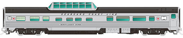 Rapido Trains 116031 HO Seaboard Coast Line Budd Mid-Train Dome Moonlight Dome