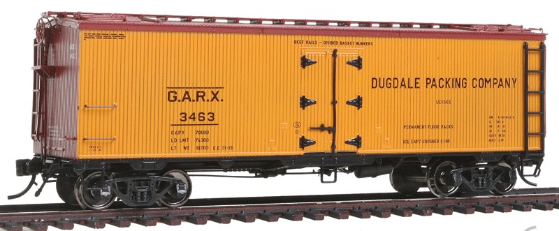 Rapido Trains 121005 HO Dugdale Packing GARX 37' Wood Meat Reefer