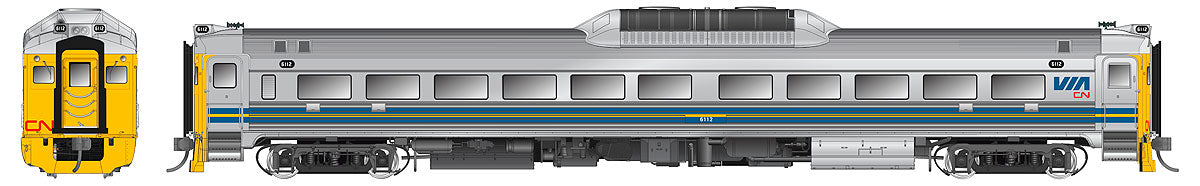 Rapido Trains 16005 HO Via Rail Canada/CN Budd RDC-1 Phase 1C (Rebuild) #6112