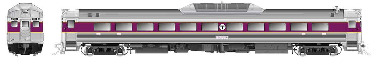 Rapido Trains 16059 HO Massachusetts Bay Transportation Authority RDC-1 #6155