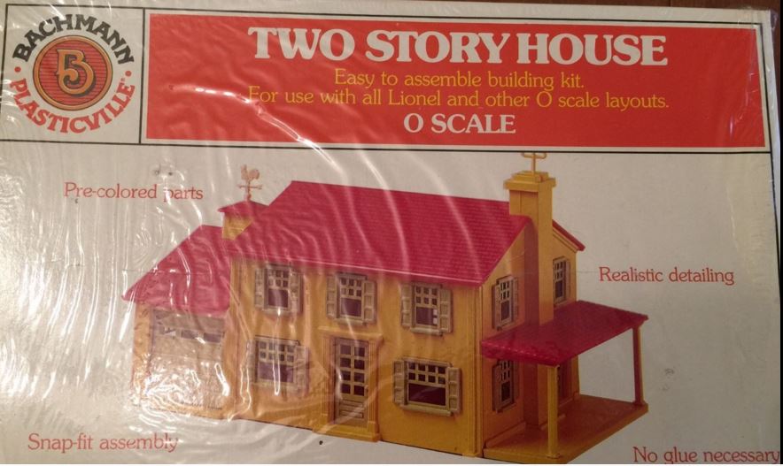 Bachmann 1936 O Plasticville Two Story House Classic Building Kit