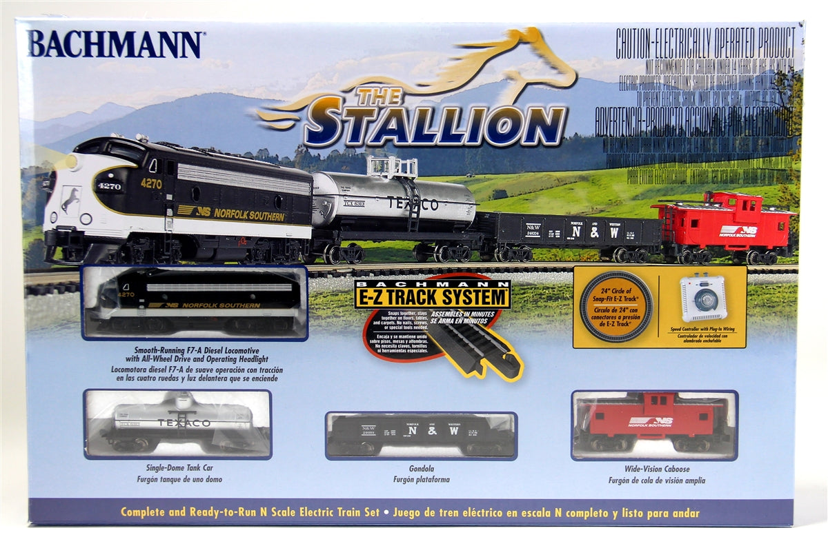Bachmann 24025 N Scale Norfolk Southern The Stallion Diesel Starter Train Set